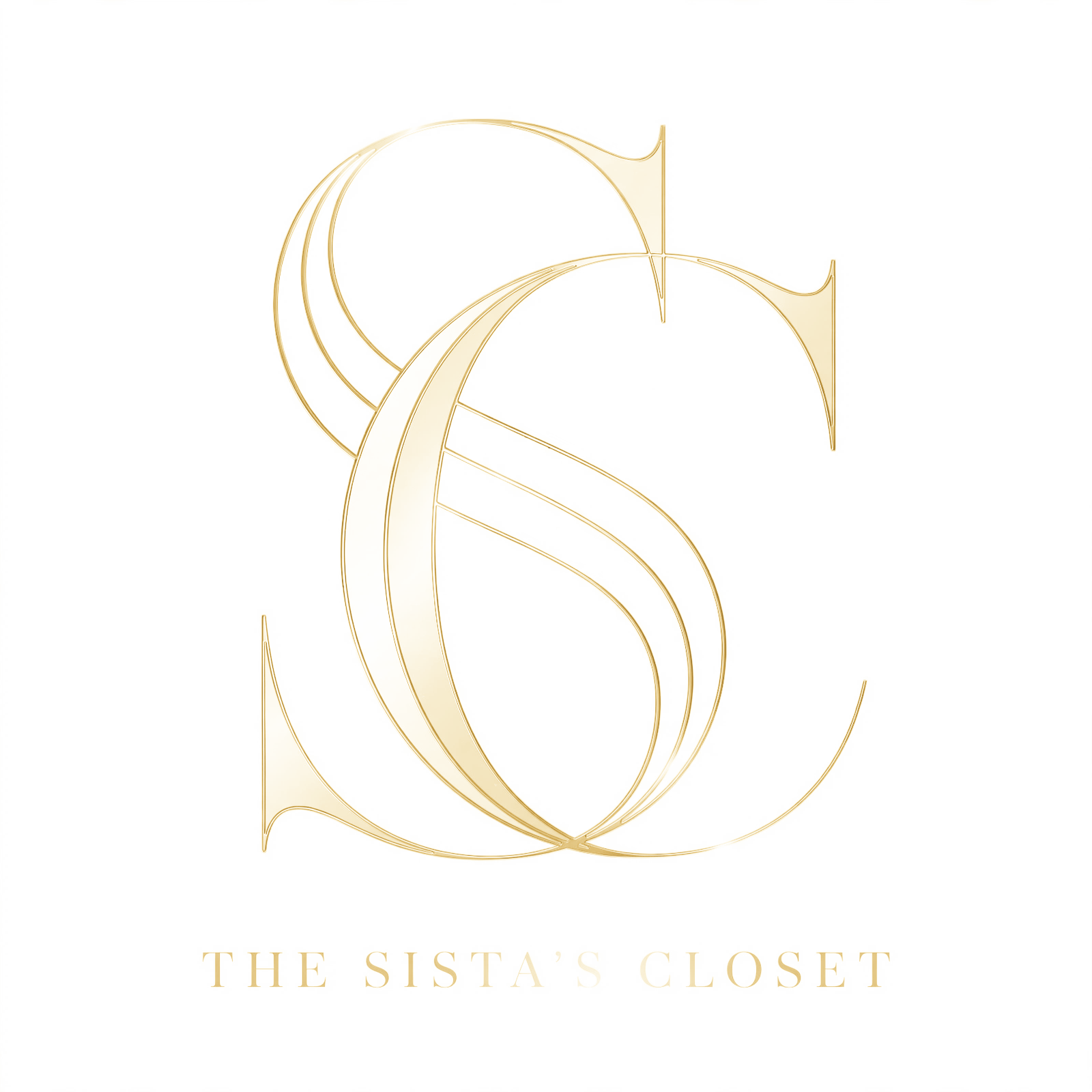 The Sista's Closet gold monogram