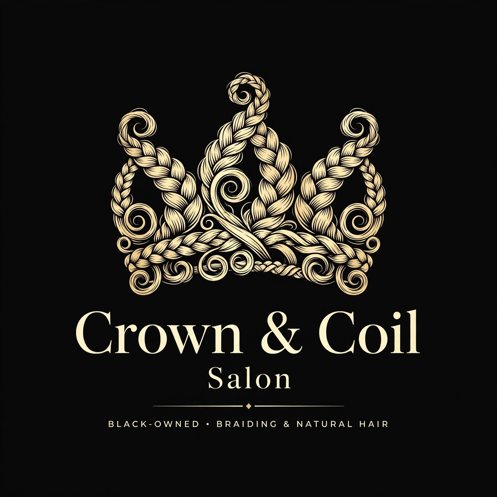 Crown & Coil Salon logo